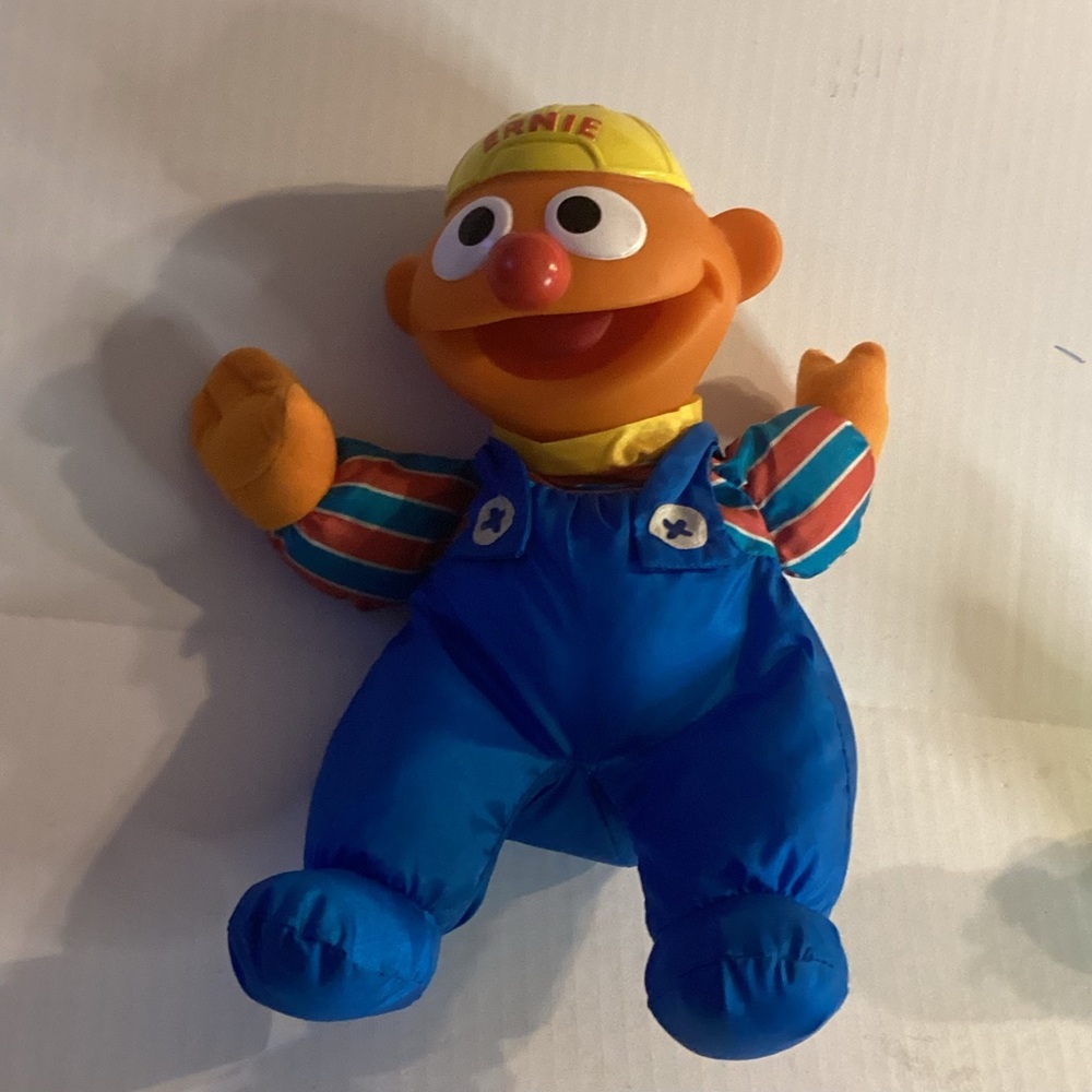 VINTAGE 1995 TYCO Sesame Street TUMBLING ERNIE 12" Plush STUFFED ANIMAL TOY